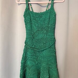 PatBO Made in Brazil Jacquard Fitted Mini Dress Size 8